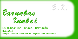 barnabas knabel business card