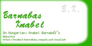 barnabas knabel business card